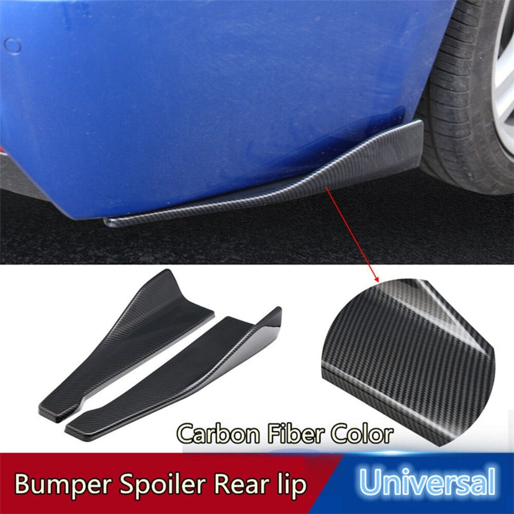 Carbon Fiber Color Rear Lip Side Skirt Winglets Diffusers Extension For Car Hot n