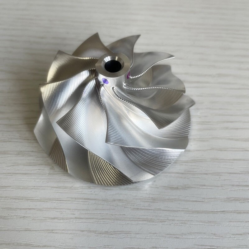 G30-770 57.52/71.40mm 9+0blades point milling snake billet compressor wheel