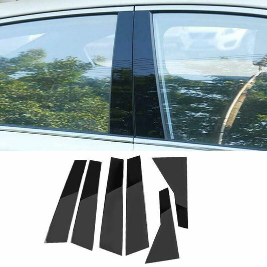 for Cadillac XT5 2017-24 Gloss Black Sticker Side Window B-C Pillar Post Trim 6P