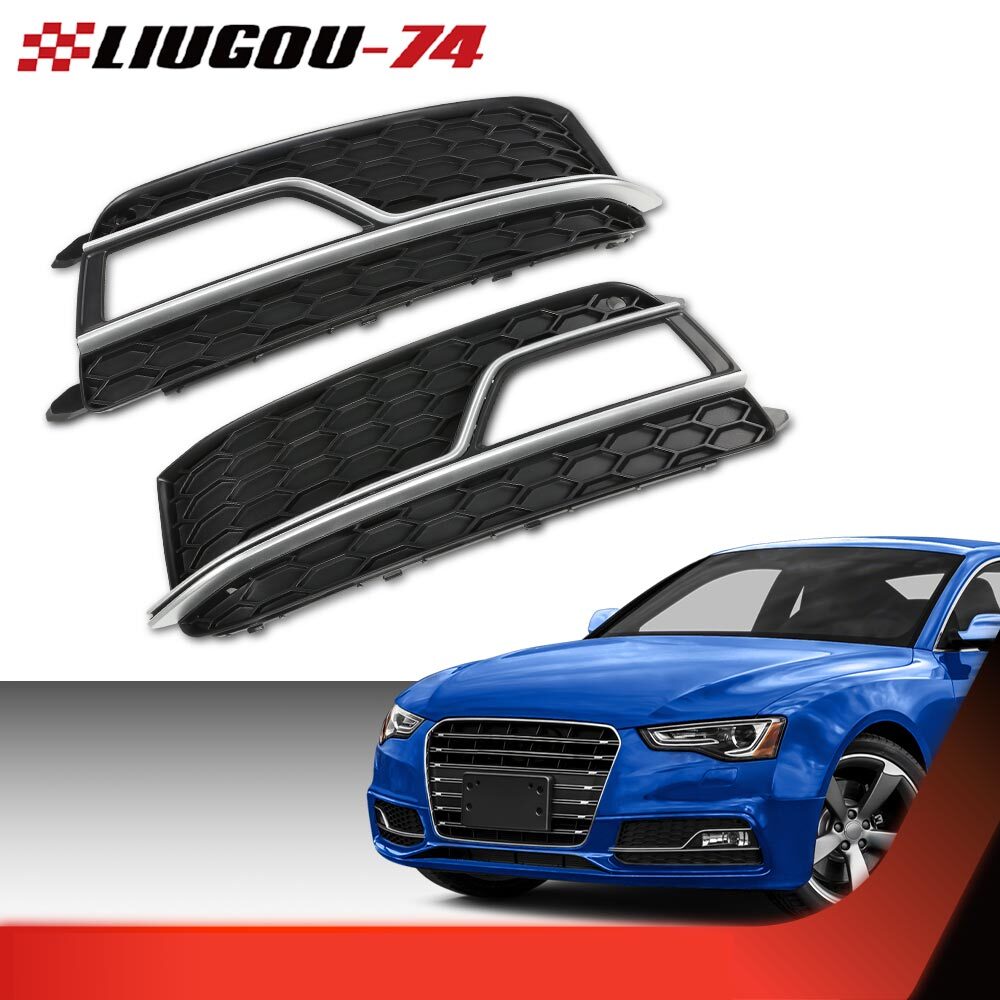 Front bumper fog lamp grille protector fits 2013 - 2016 for Audi S5 A5-S - v