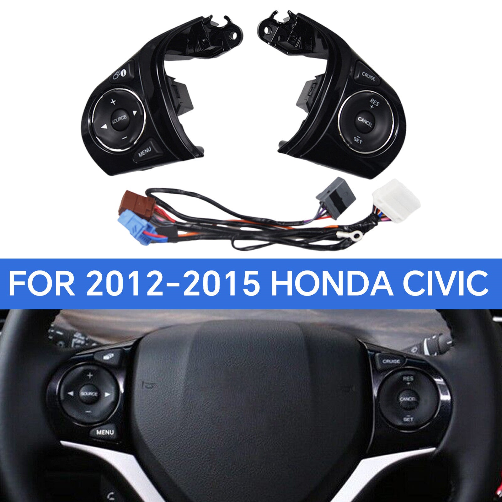 Replacement parts for the multi-function steering wheel control switches of 2012-2015 for Honda for Civic .