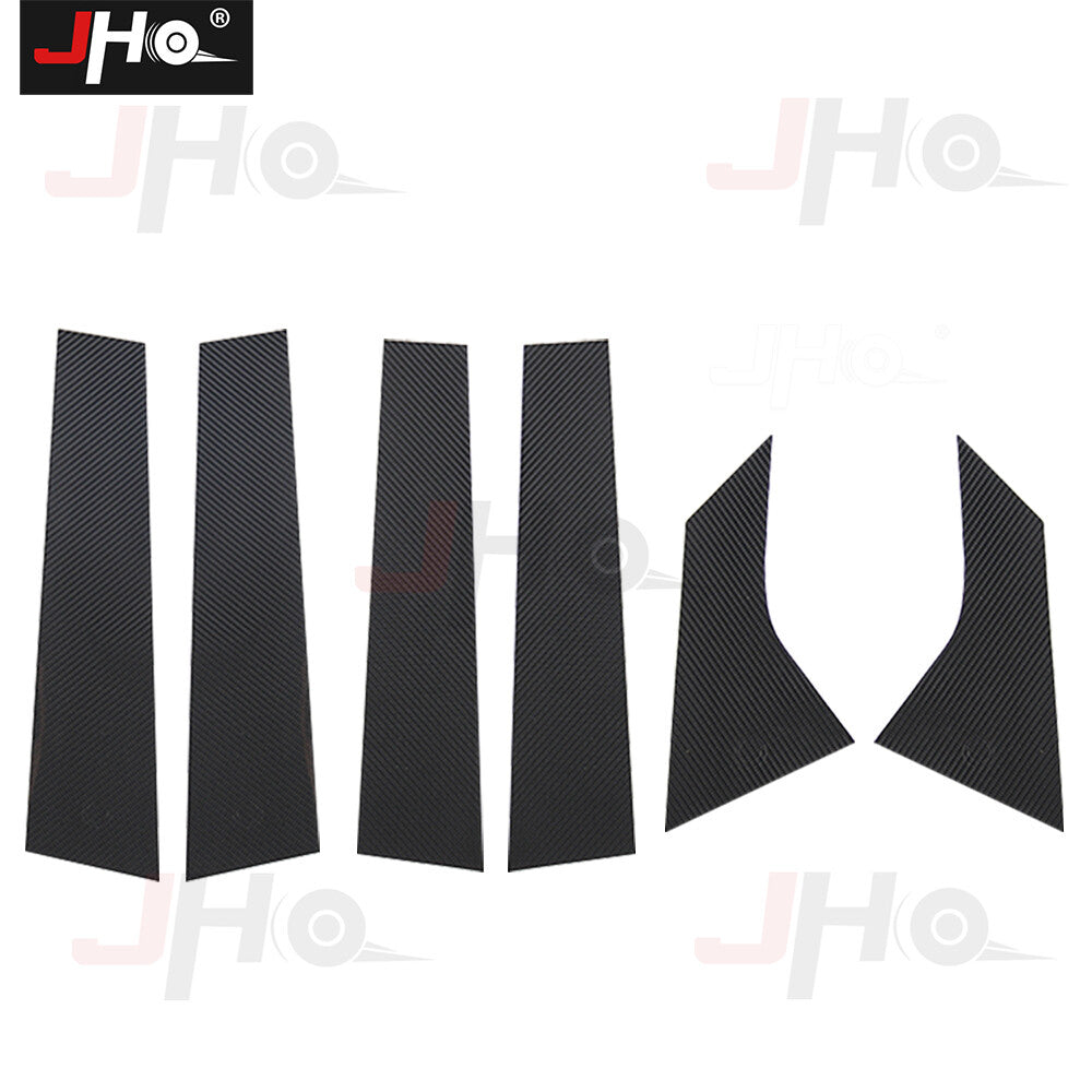 for Mustang Mach-E 21-22 Window B Pillar Post Molding Trim Sticker Carbon Fiber