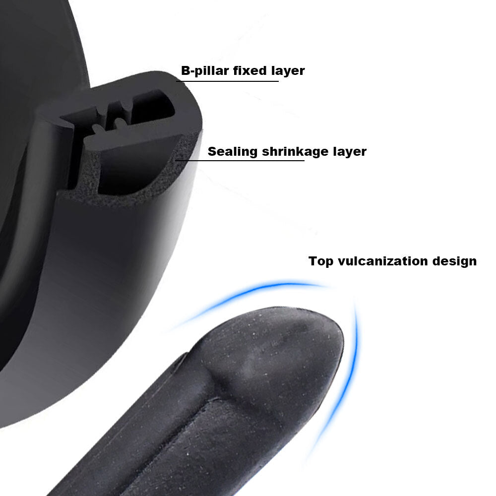 2X for Hyundai Accessory Car Door B Pillar Rubber WeatherStrip Seal Edge Molding Q