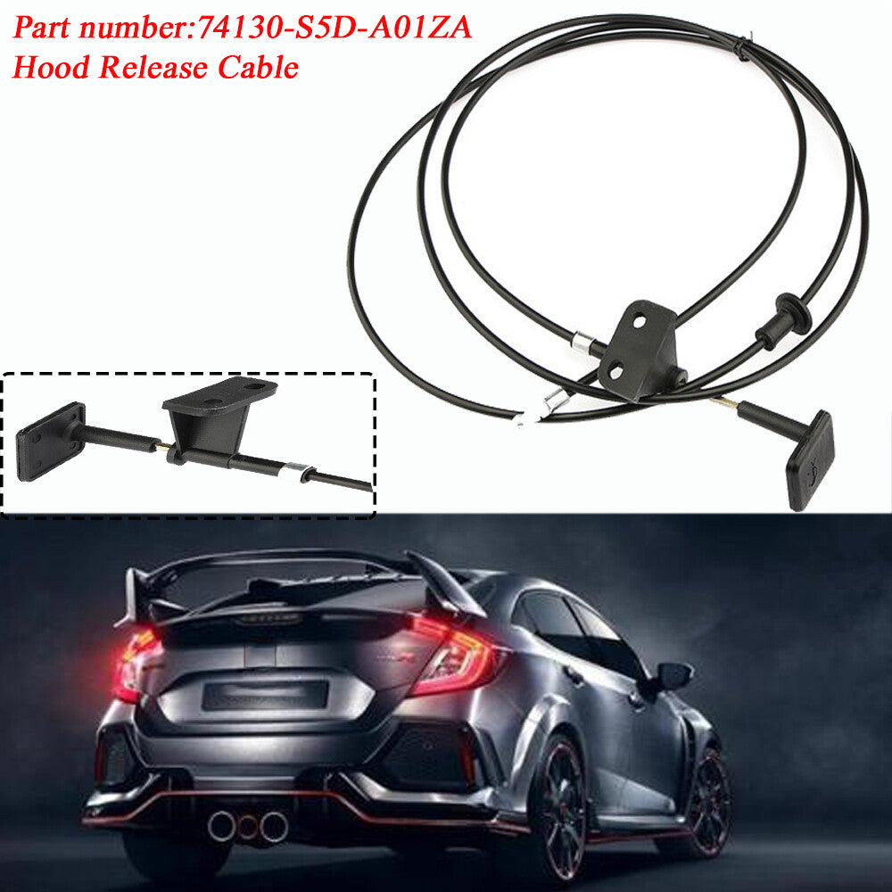 Suitable for Honda for Civic 2001-2005 range hoods. Release latch cable with handle 74130-S5D-A01ZA