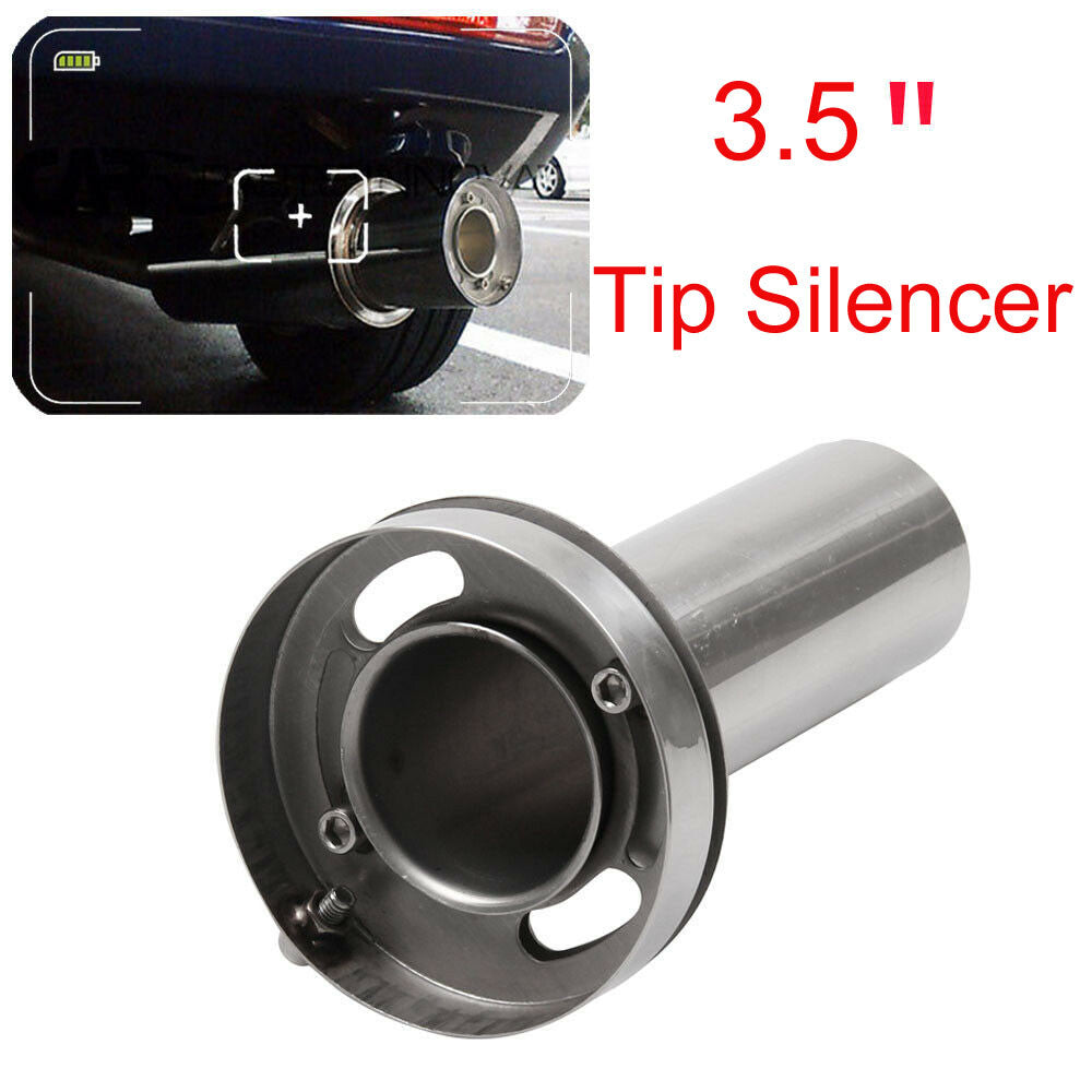 3.5 Adjustable Round Tip Silencer Exhaust Muffler Removable Stainless for Honda Q
