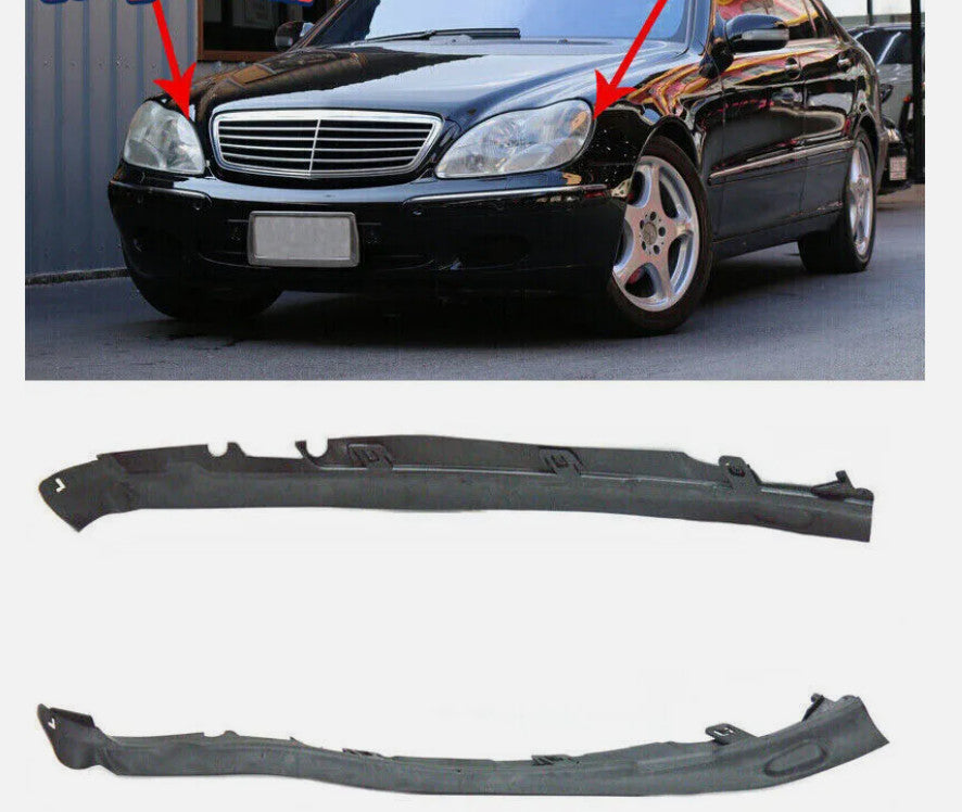 New 1 set L+R Headlamp Headlight Upper Seal Strip For W220 S320 v