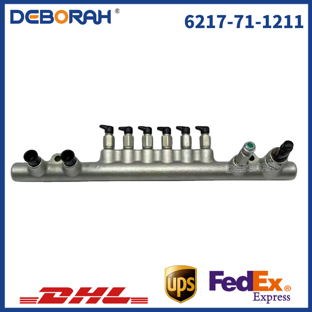 6217-71-1211 Fuel Common Rail Assy for Komatsu PC400-7 PC450-7 S6D125 Excavator