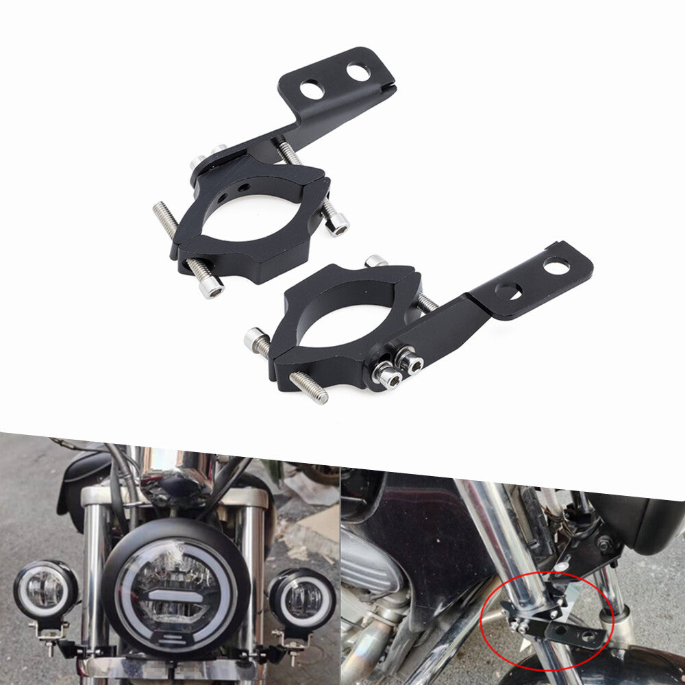 28mm-54mm Fork Tube Mount Bracket Clamps For Turn Signal Driving Spot Fog Light Q