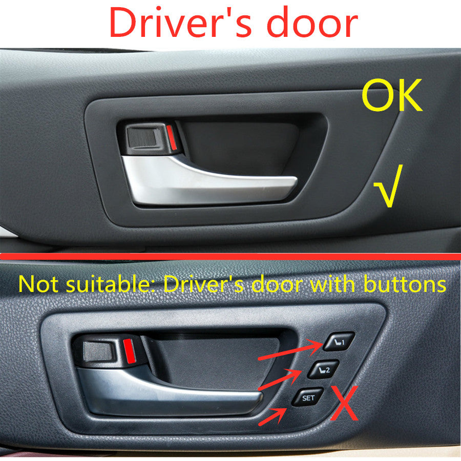 Carbon fiber interior door handle cup cover trim for Toyota Highlander 17 - 2019