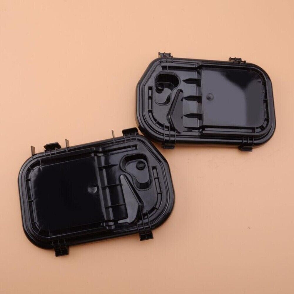 1 Pair Left & Right Headlight Cover Cap for Audi A6 S6 RS6 C6 2005-2011 Black n
