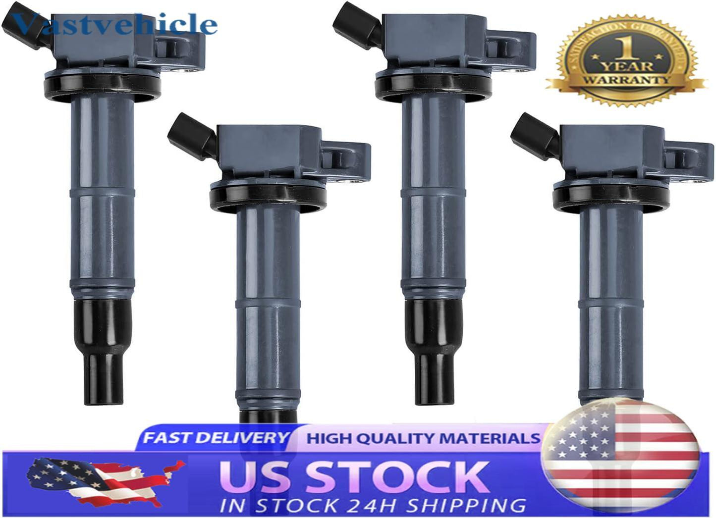 4X Ignition Coils  4X Iridium Spark Plugs for Toyota for Camry 2.4L 2002-2011 UF333