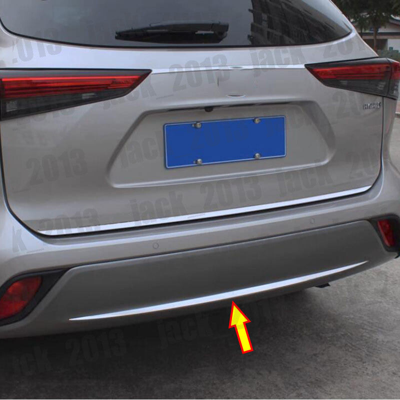 for Toyota Highlander 2020-2023 steel Car Rear Bumper Strip Protector Cover Trim