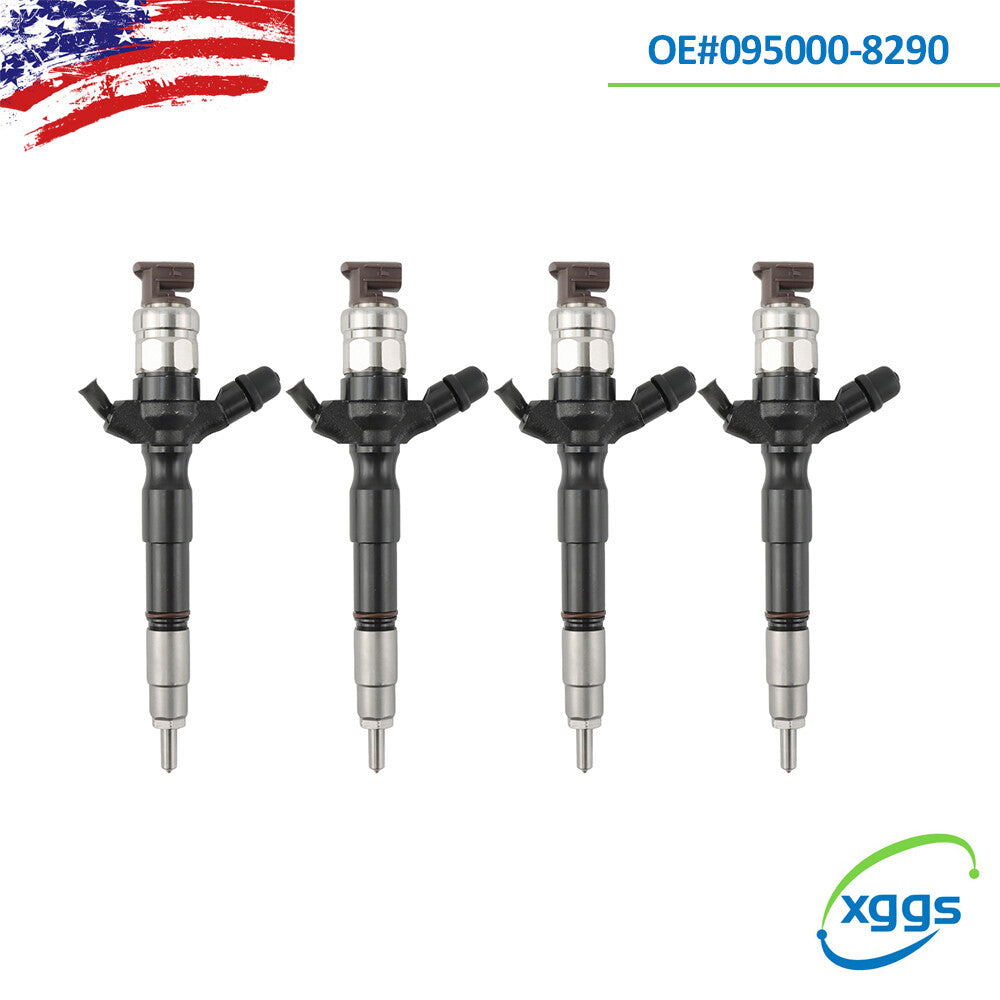 4-piece injector kit for Toyota HILUX KUN26R 1KD-FTV D4D 3.0 0950008290 0950008295