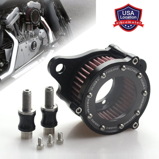 Motor Air Cleaner Intake Filter System for Harley Sportster 883 XL1200 1988-Up Q