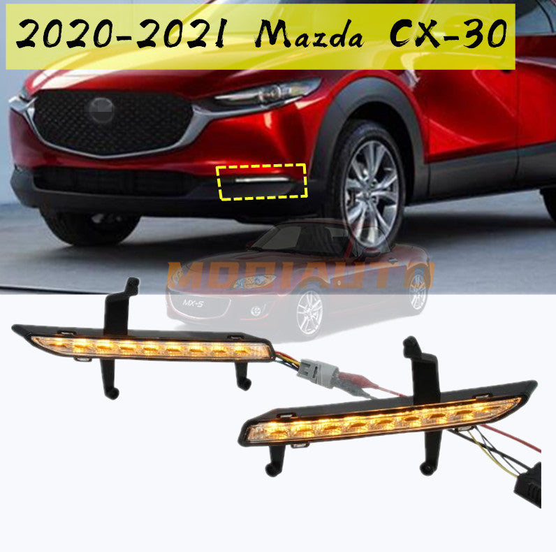 FOR 2020 21 for Mazda CX-30 CX30 DRL Daytime Running Light LED Front Bumper Fog Lamp n