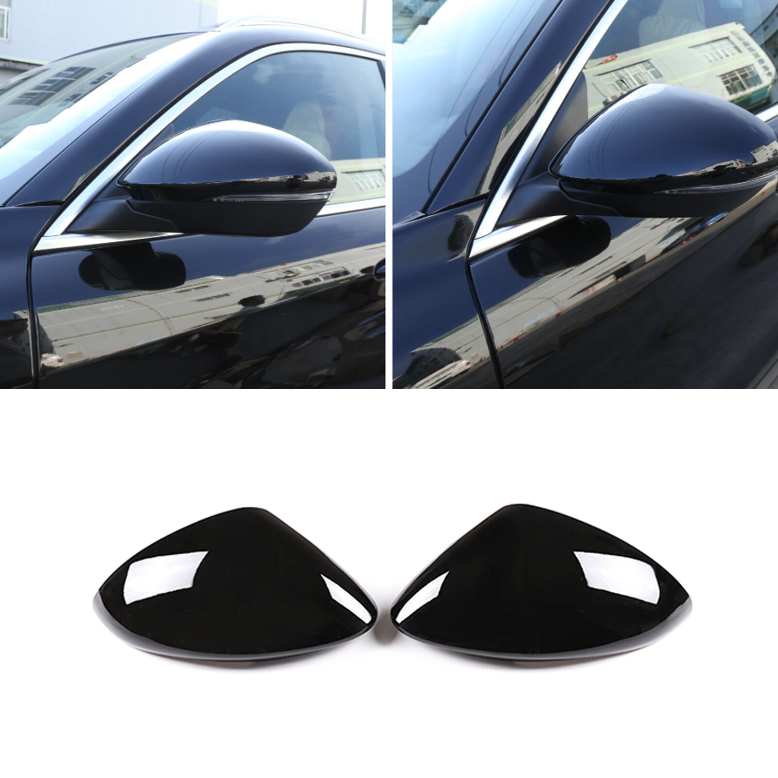 Smooth black side mirror protector for Alfa Romeo for Stelvio 2017-23 (Double)