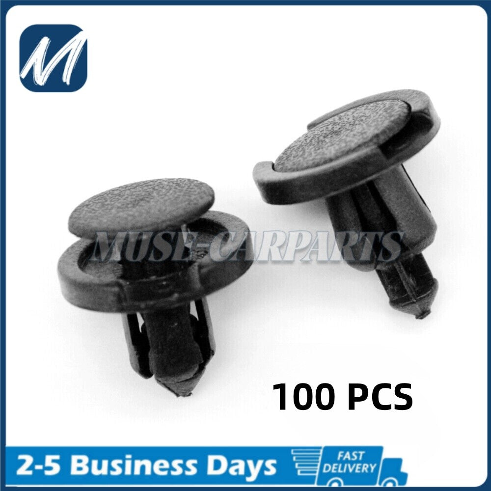 100 Molding Trim Clips Bumper Cover Radiator Grille Rivets Fastener Fit 8mm Hole