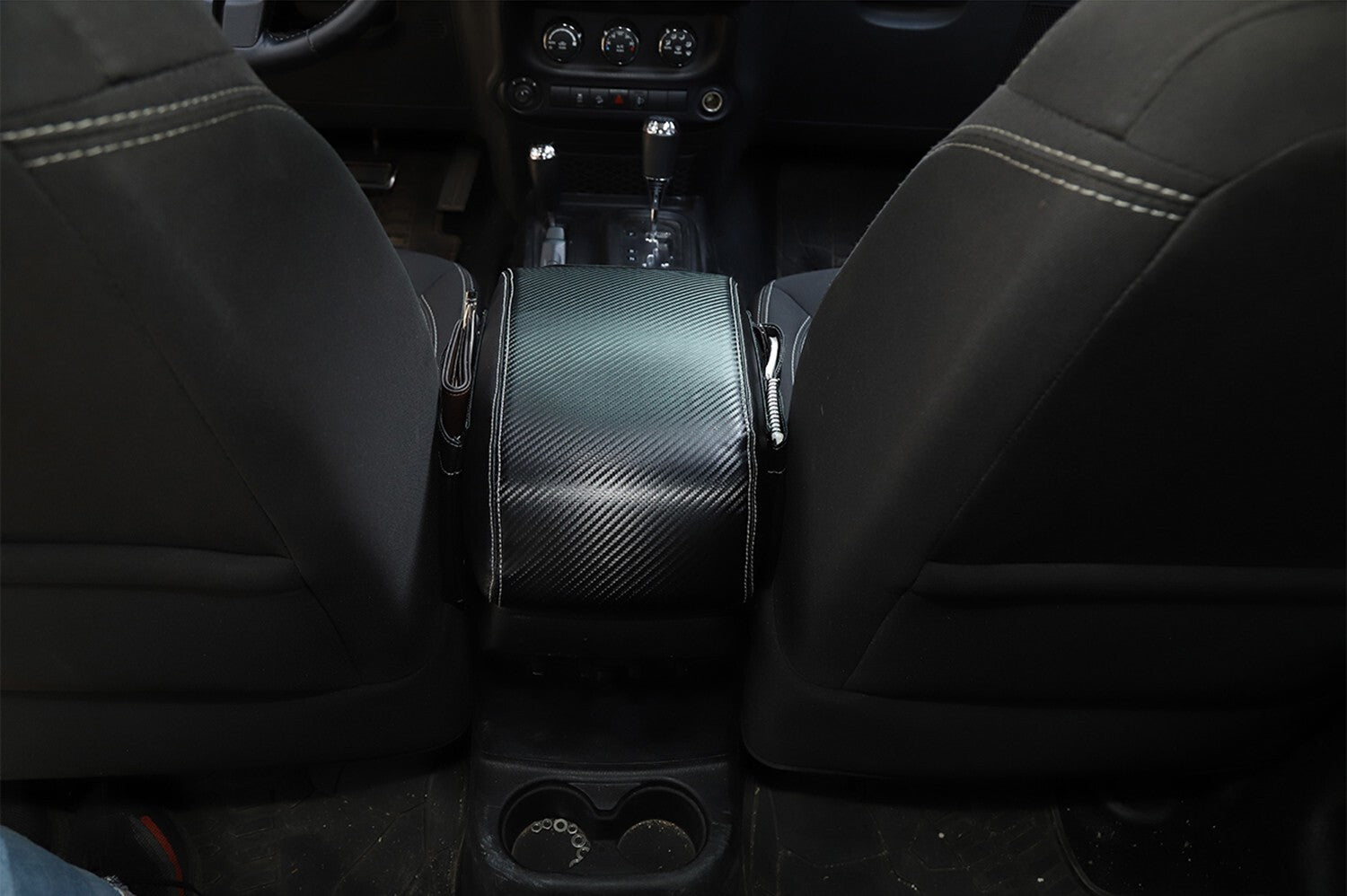 Center Console Armrest Pad Storage Bag Cover for Jeep for Wrangler JK JKU 2011-17