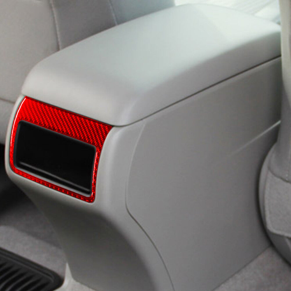 Red Carbon Fiber Center Console Panel Cover Trim For Sonic 2012-2016 v