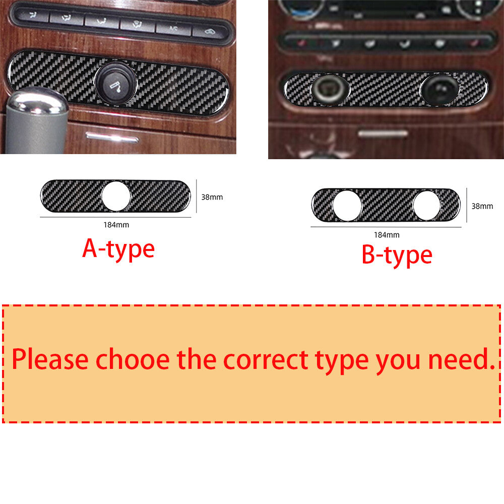 Red Carbon Fiber Center Cigarette Lighter Panel Cover for Ford F-150 FX4 2004-08