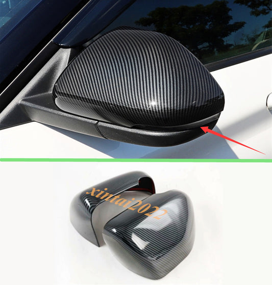 2P Carbon Fiber Side Door Rearview Mirror Cover Trim for Mazda 3 Axela 2019-2022