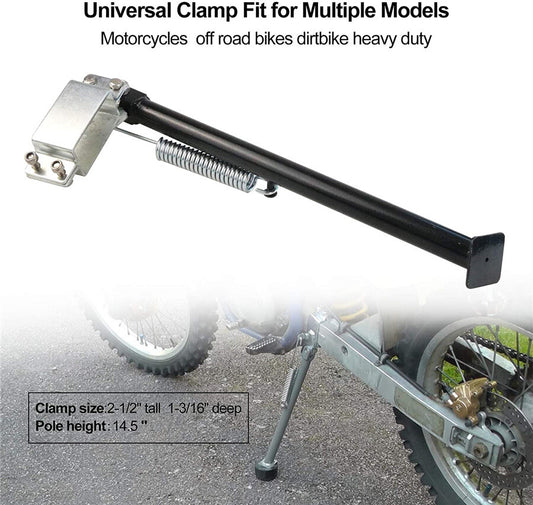 Universal 14 Motorcycle Clamp Frame On Side Kick Stand For Off Road Dirt Bike