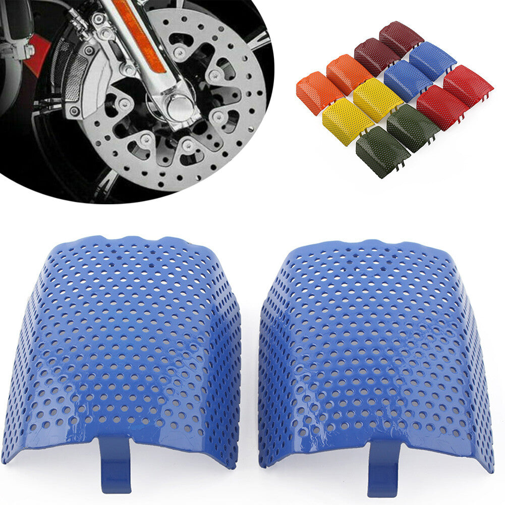 for Harley V-Rod & Touring 2006-2019 2x Steel Front Caliper Screen Inserts Q
