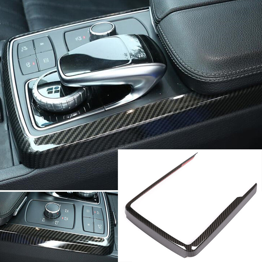 Carbon ABS Central Control Multimedia Mode Trim for Benz GL GLE GLS ML 2013-2019