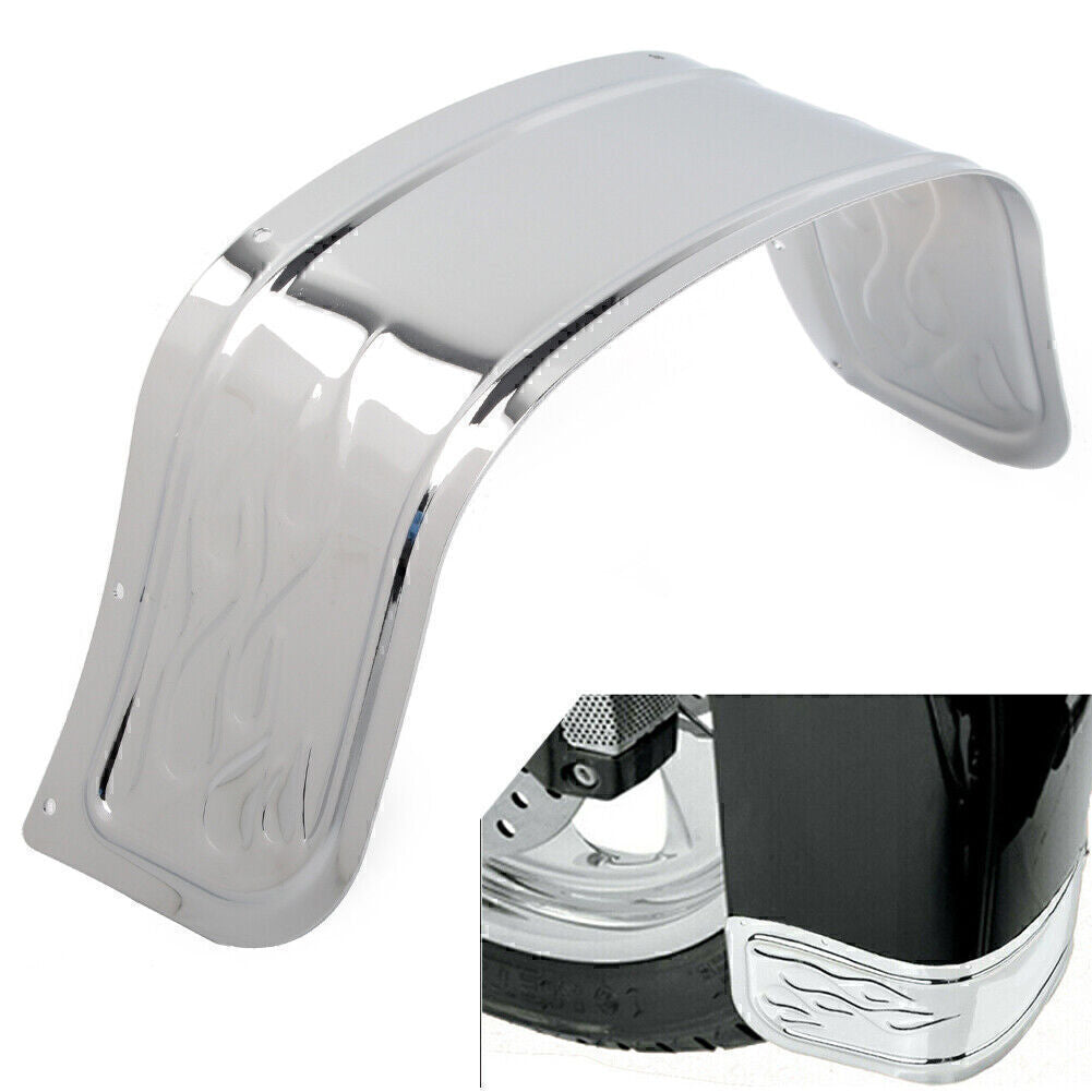 Chrome Front Fender Trim Skirt for Harley Touring Electra Glide Softail 1980-13