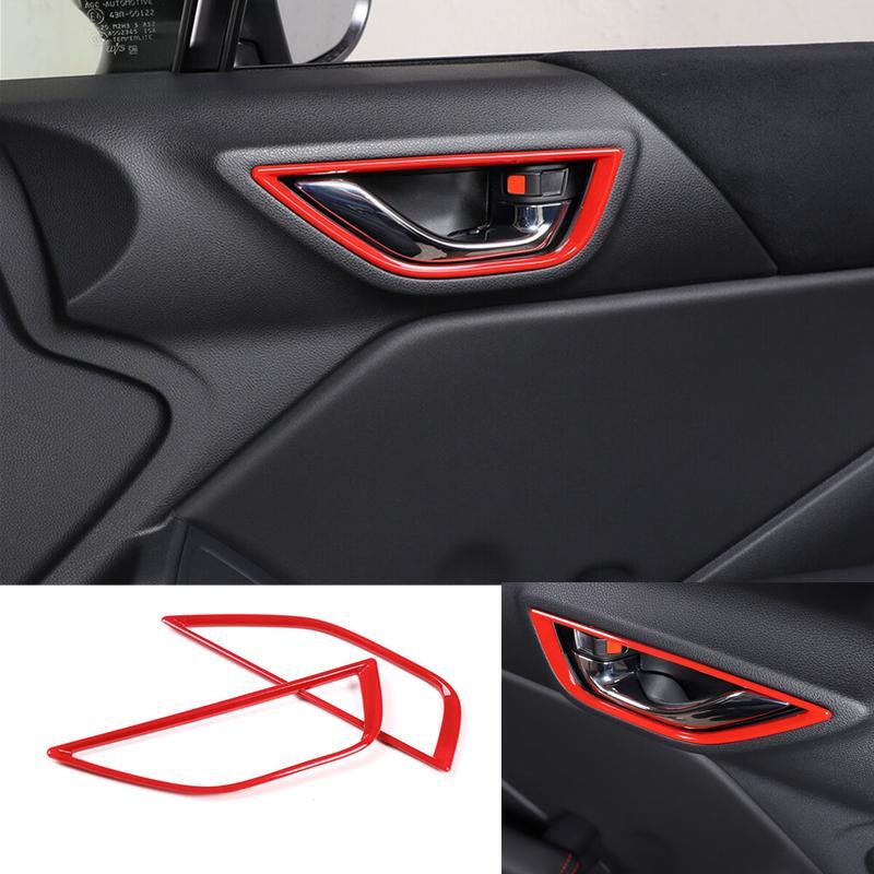 Red ABS Inner Door Handle Bowl Trim 2Pcs Fit for Toyota GR86/ for Subaru BRZ 2022-23