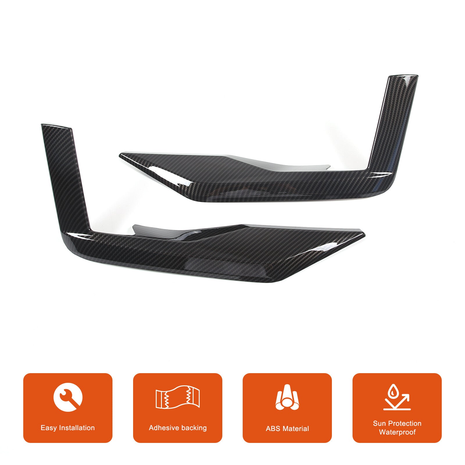 Suitable for 2021-2023 for Cadillac for Escalade front bumper noodle trim molded carbon ABS 2X- n