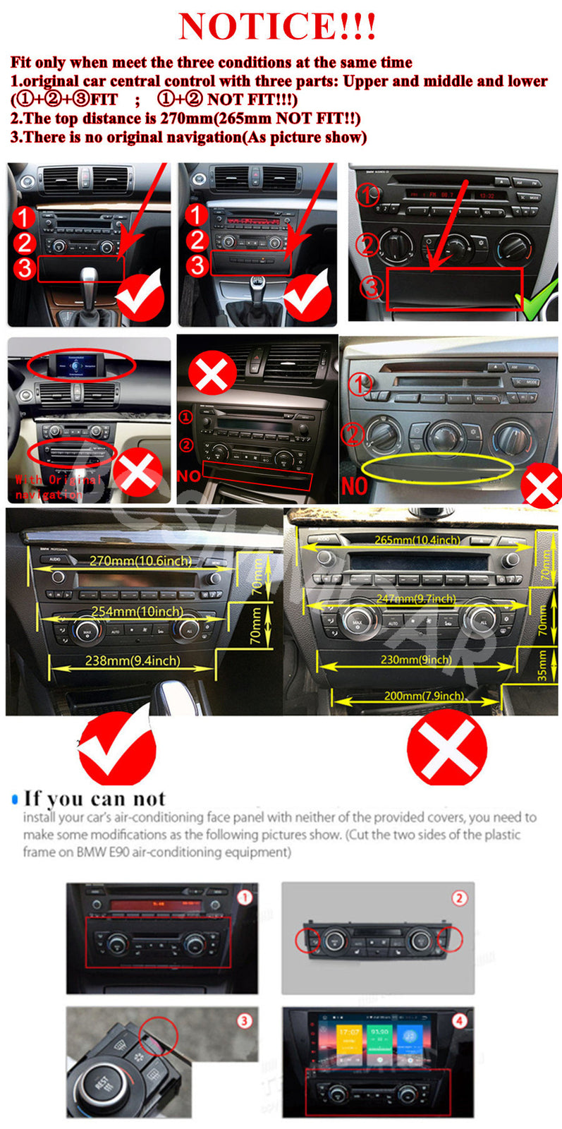 9in Android 13 Car Stereo GPS For CarPlay Fit for BMW 1 Series E88 E82 2004-2011