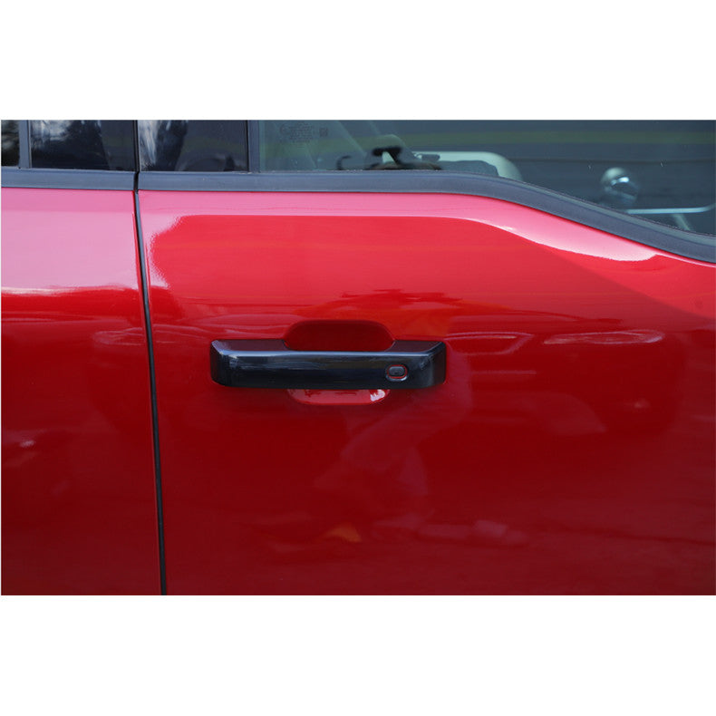 for Ford F-150 F150 2021-2023 Gloss Black Side Door Handle Molding Cover Trim 4x
