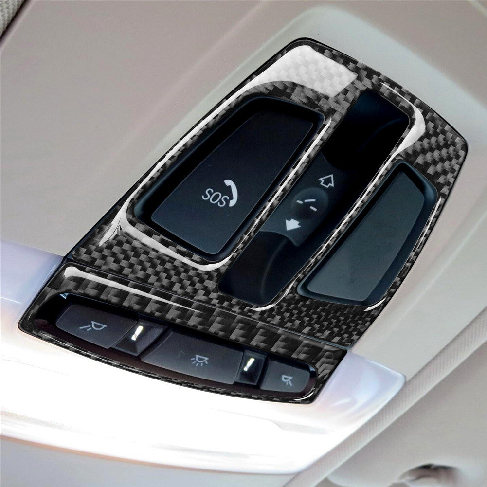 Carbon Fiber Rear Door Handle Frame Cover Trim for Tiguan 2013-2017 v