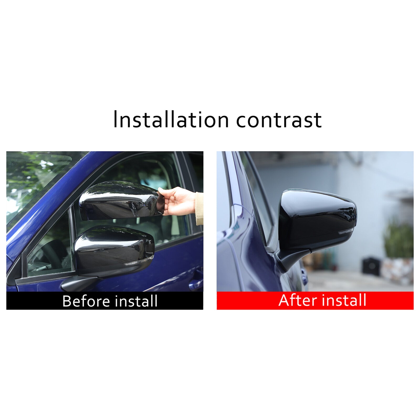 Glossy black car side mirror caps for Subaru Crosstrek 22-24 n
