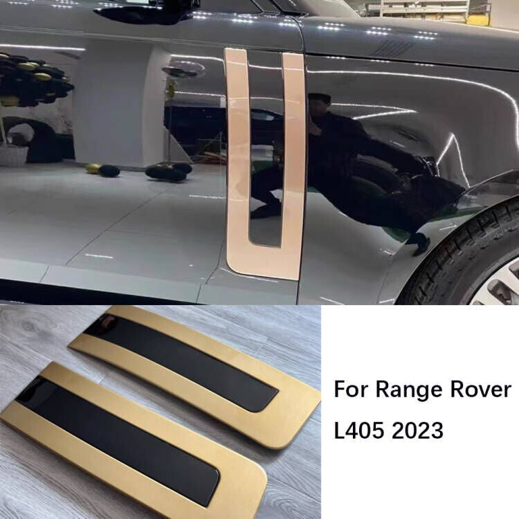 Door Side Fender Vent Cover Trim for Range Rover Vogue L460 2023-2025 Gold+Black