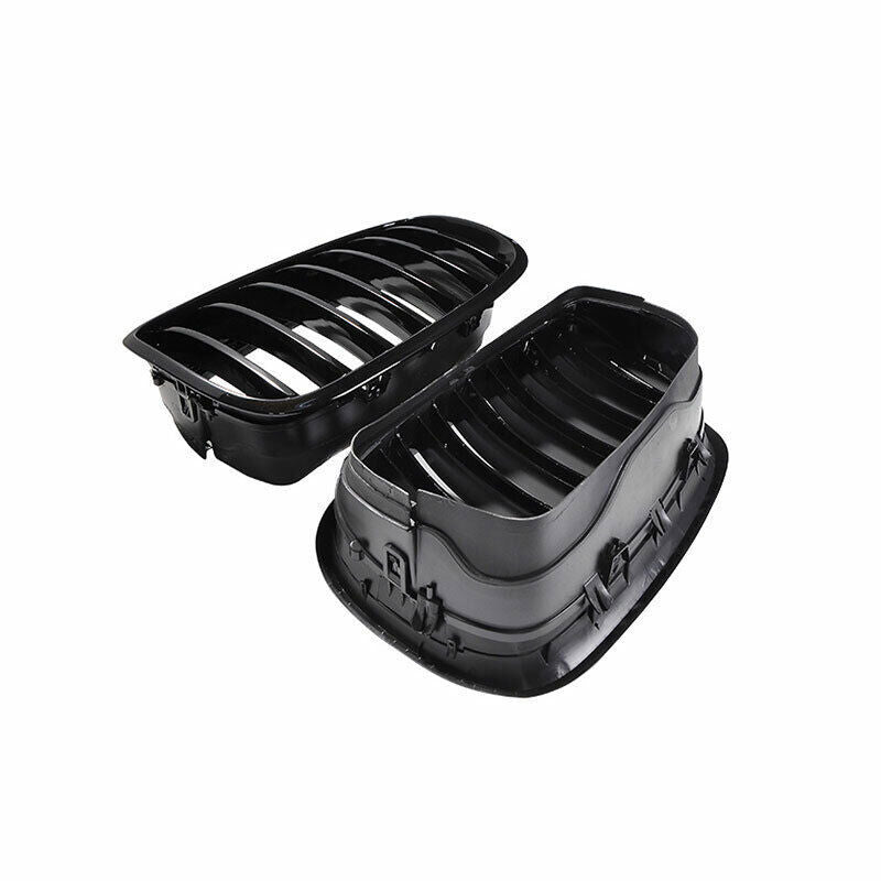 for BMW X5 E70 2008-13 ABS Bright Black Front Upper Bumper Mesh Grill Grille 2P