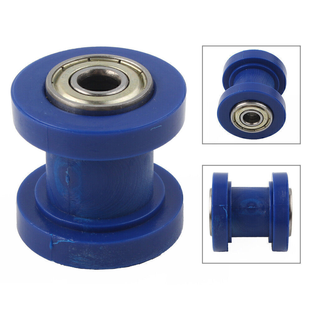 8mm Chain Roller Slider Tensioner Guide Pulley Dirt Pit For Bike Motorcycle Blue