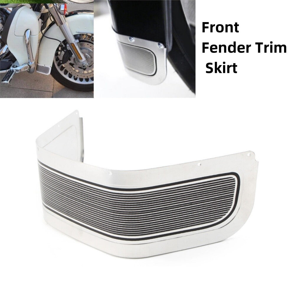 Chrome Front Fender Trim Skirt for Harley Touring Road Glide Electra Tri Glide