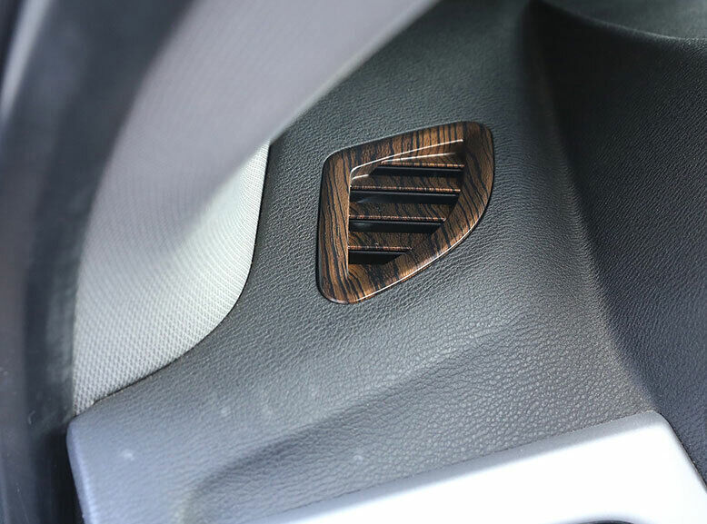 for BMW X1 F48 2016-2022 Pine Wood Grain Dashboard Upper Air Outlet Vent Trim 2P