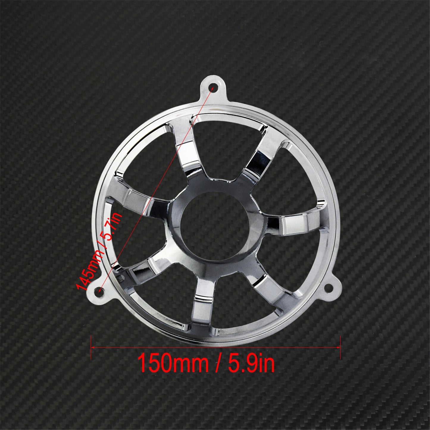 Chrome Contrast Front Speaker Grill Masks Cover Fit for Harley Touring CVO 14-19 Q