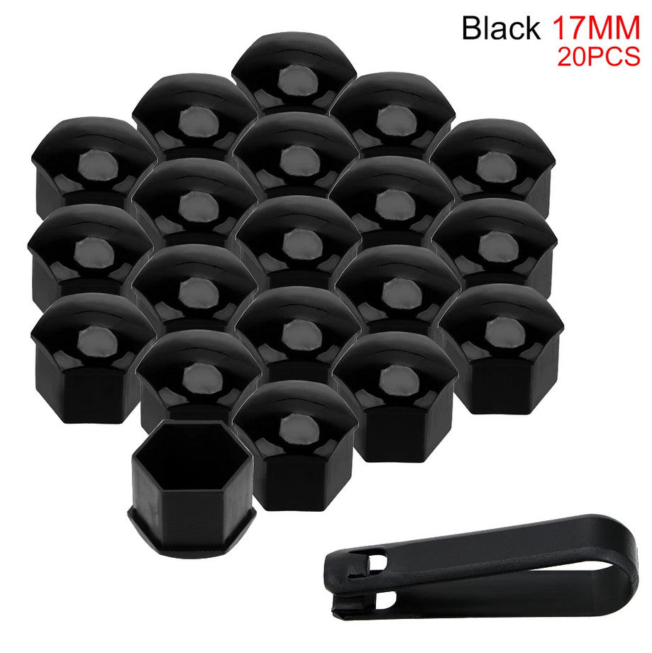 4 Pcs Car Tire Bonnet Stem Air Dust Cover Dice Black for Volvo - v