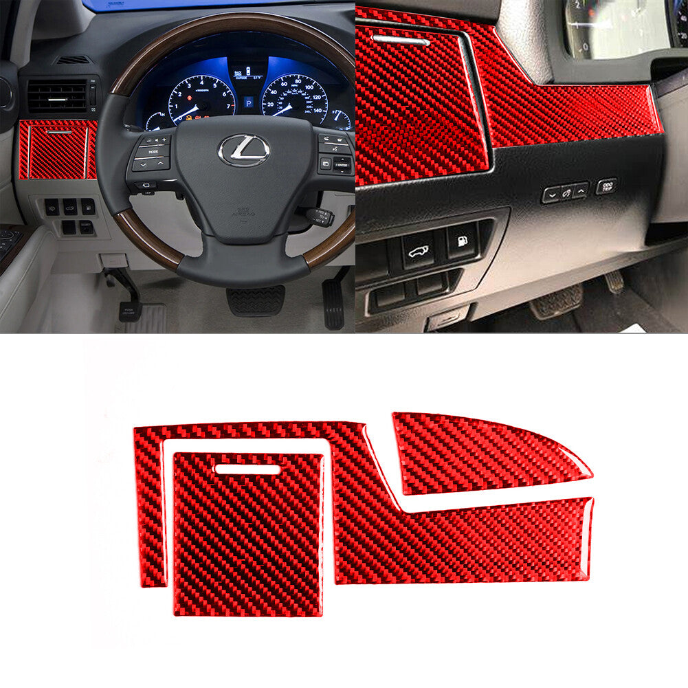 Carbon Fiber Interior Manual Gear Shift Panel Cover for Jeep Liberty 2008-2012 v