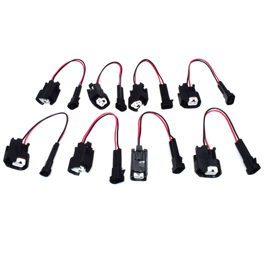 8 Pack LQ4 LQ9 48 53 60 Wiring Plug to LS2 LS3 LS7 Injector Adapter Brand New - v