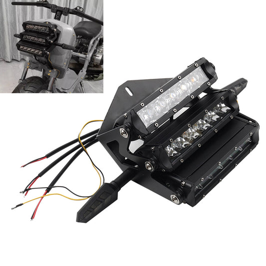 Triple Headlight Headlamp Kit for Honda Ruckus Zoomer For GY6 Scooter Q