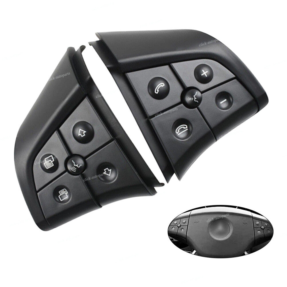 2X Steering Wheel Control Switch 5 Button Black for Mercedes-Benz W164 W251 W245