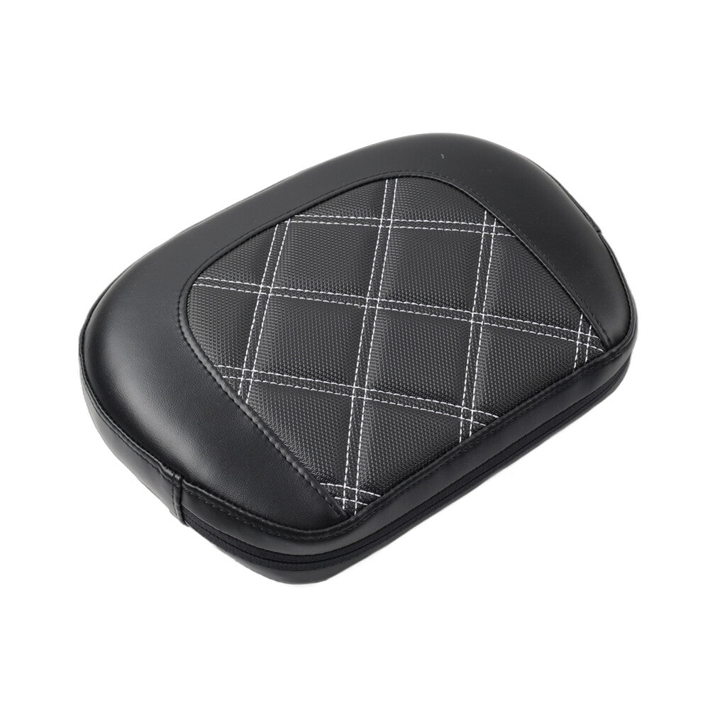 White Stitching Passenger Sissy Bar Backrest Pad for Harley Electra Road Glide Q