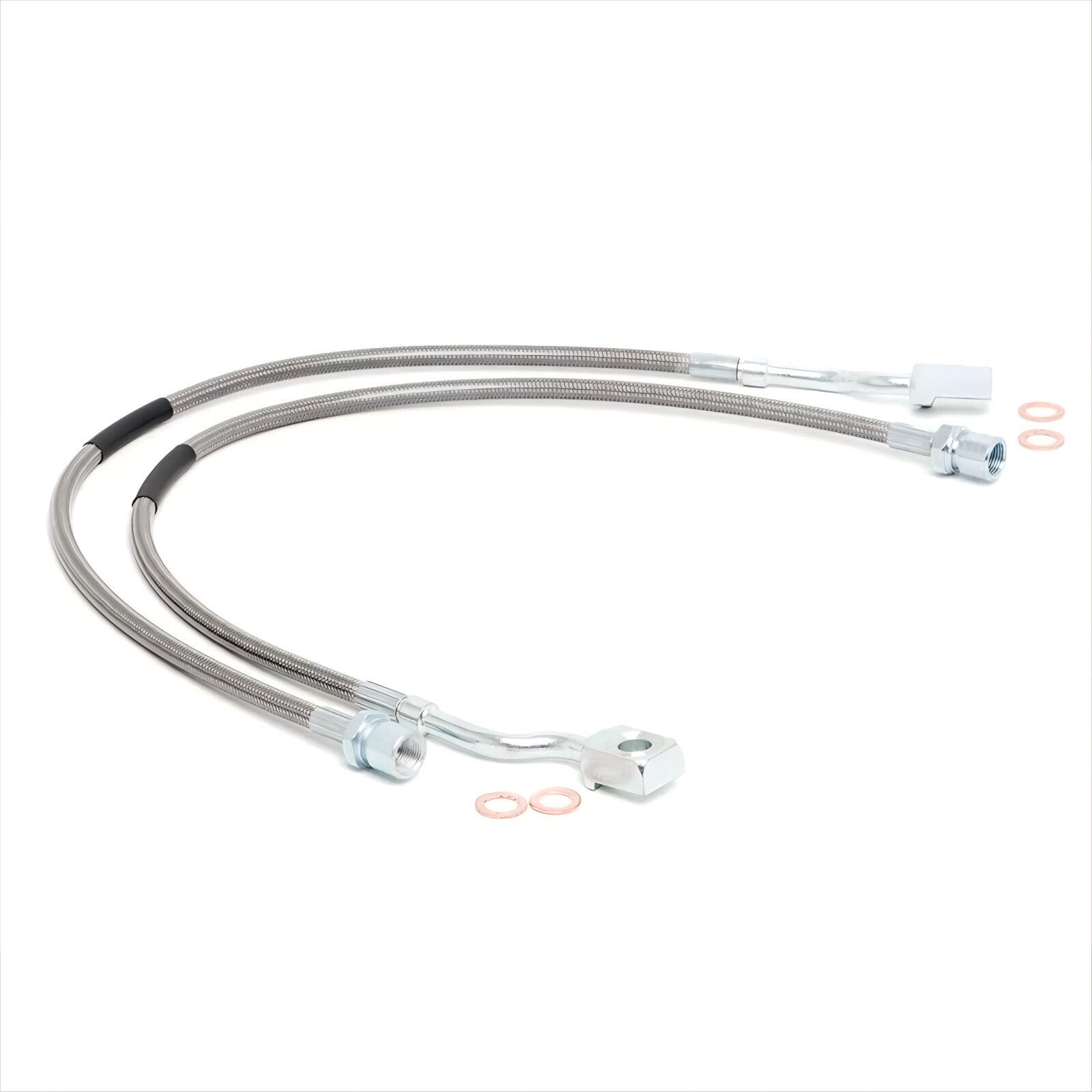 2PCS Front Steel Extended Brake Lines 89370 for GMC for Sierra 1500 for Yukon XL 1500 Q