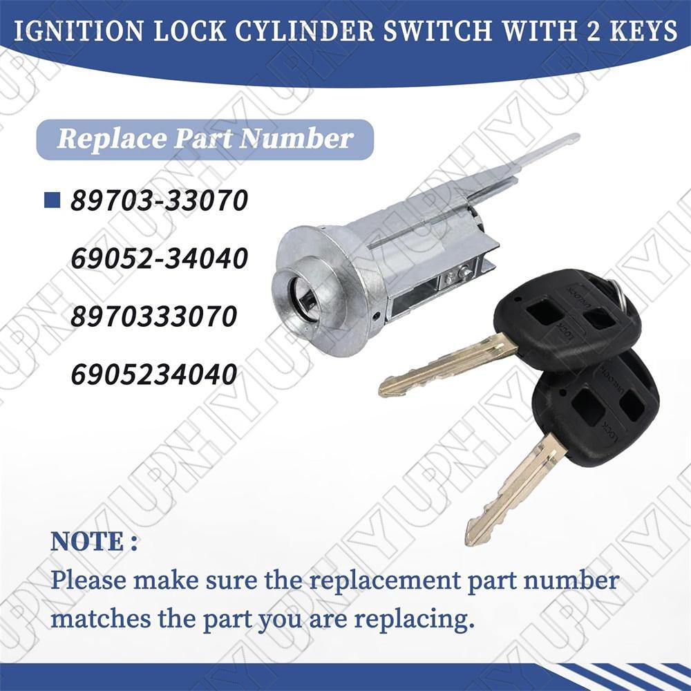 New Ignition Lock Cylinder Switch with 2 Keys for Toyota 89703-33070 69052-34040 Q