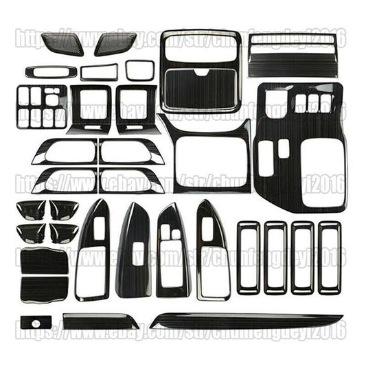 for Toyota for Land Cruiser Prado FJ120 2003-2009 Black Steel Dash Trim Kit Cover34